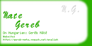 mate gereb business card