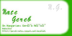 mate gereb business card